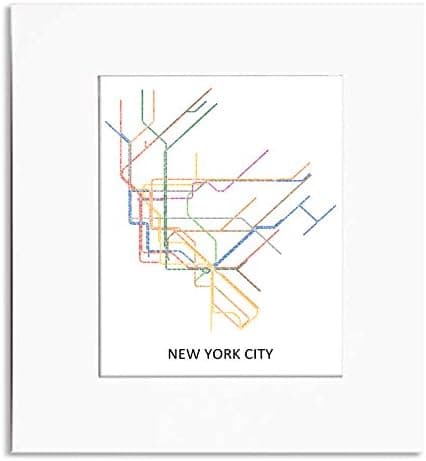 New York City Subway Map Word Art Print