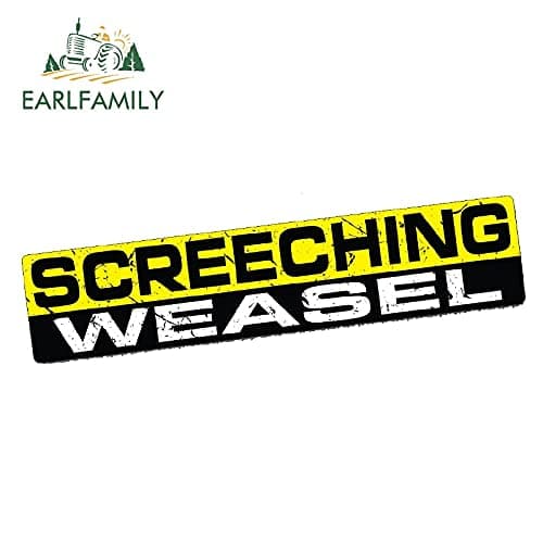 A/X Car sticker 15cm x 3cm SCREECHING WEASEL Sticker Decal Funny Bumper Window Car Truck SLOW PUNK Waterproof Car Stickers
