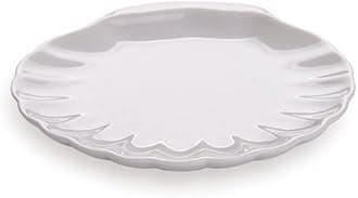 Restaurantware Mini Shell Plate, Mini Shell Shaped Plate - Porcelain - White - 3.1" - 10ct Box -