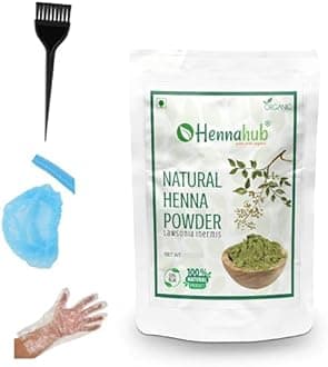 HENNAHUB Natural Henna Leaves Powder/Mehandi (500gm) for Hair and Hand (Rajasthani henna)