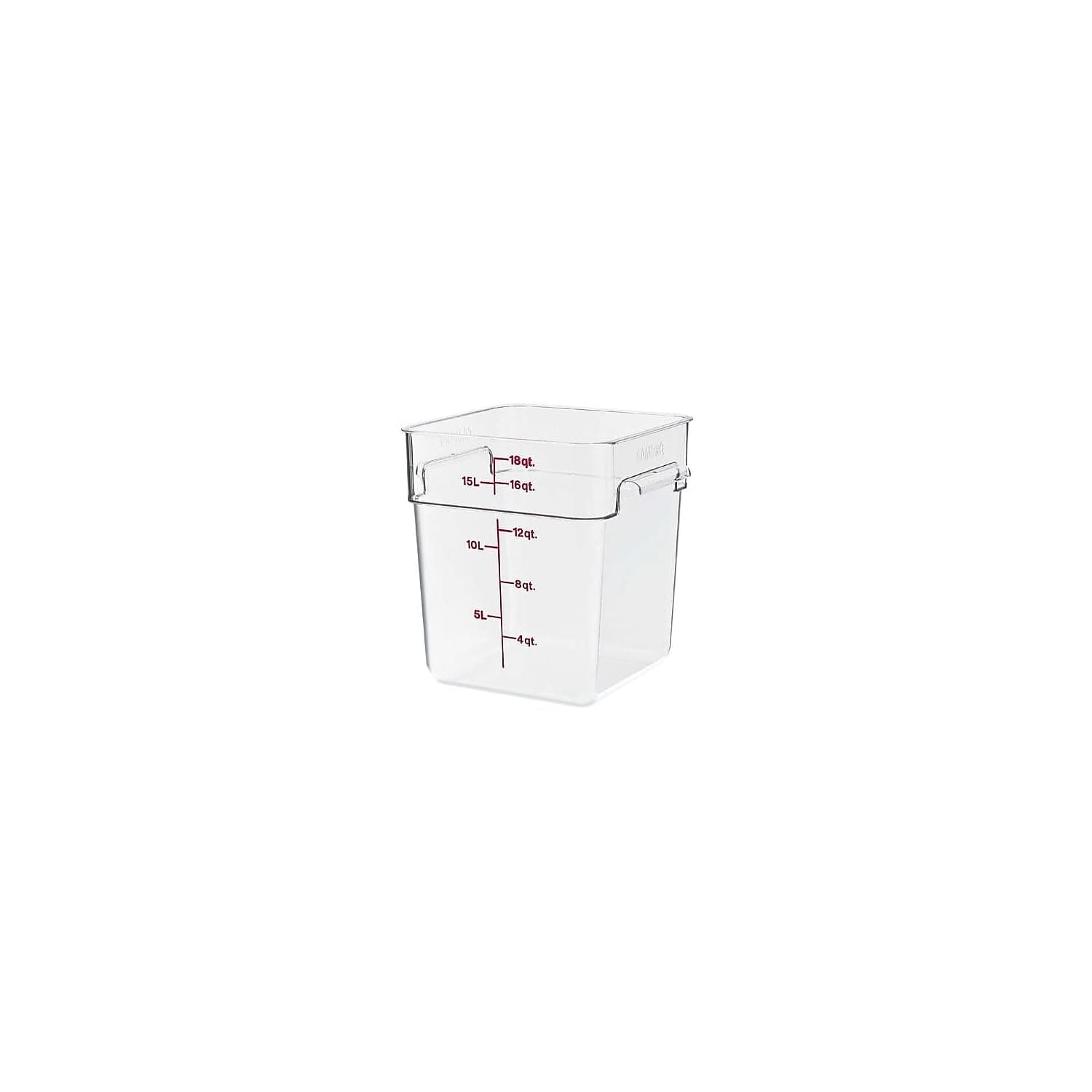Camwear Polycarbonate Square Food Storage container, 18 Quart