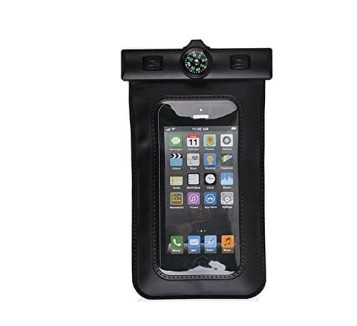 iHour Universal Waterproof Case for Apple iPhone 5, Galaxy S3, HTC One X, Galaxy Note 2 - IPX8 Certified to 20 meters under water,Cell Phone, GPS, MP3 Waterproof Case,Waterproof Bag With Necklace and ArmbandStrap for Underwater Swimming/Sports/Surfing/Skiing/Fishing, Protects Apple iPhone, iPod, MP3 Players, Mobile Phones and Smaller Digital Cameras-Black