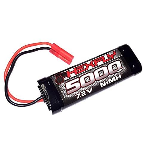 Hexfly HX-5000MH-B2 5000mAh Ni-MH Battery - 7.2V with Banana 4.0 Connector