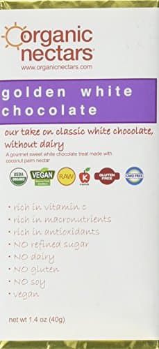 Organic Nectars Bar Golden White Chocolate, 1.40 Ounce Bar (Pack of 12)