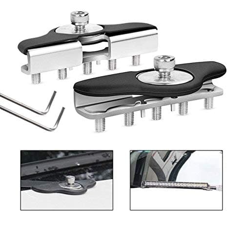 AutoTime LED Light Bar Mounting Brackets, 2PCS Universal Stainless Steel Pillar Hood Led Work Light Mount Clamp Holder for Jeep Truck SUV Truck Sedan Hatchback Wagon Without Drilling