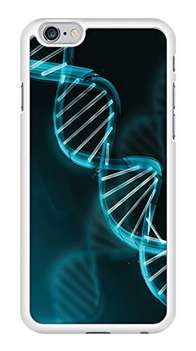 DNA Science Biology Helix Nerdy Snap-On Cover Hard Plastic Case for iPhone 6 (White)