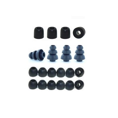 Earphones Plus Extra Small Brand Replacement Earphone Tips Custom fit Assortment: Memory Foam Earbuds, Triple Flange Ear Tips, and Standard Replacement Ear Cushions