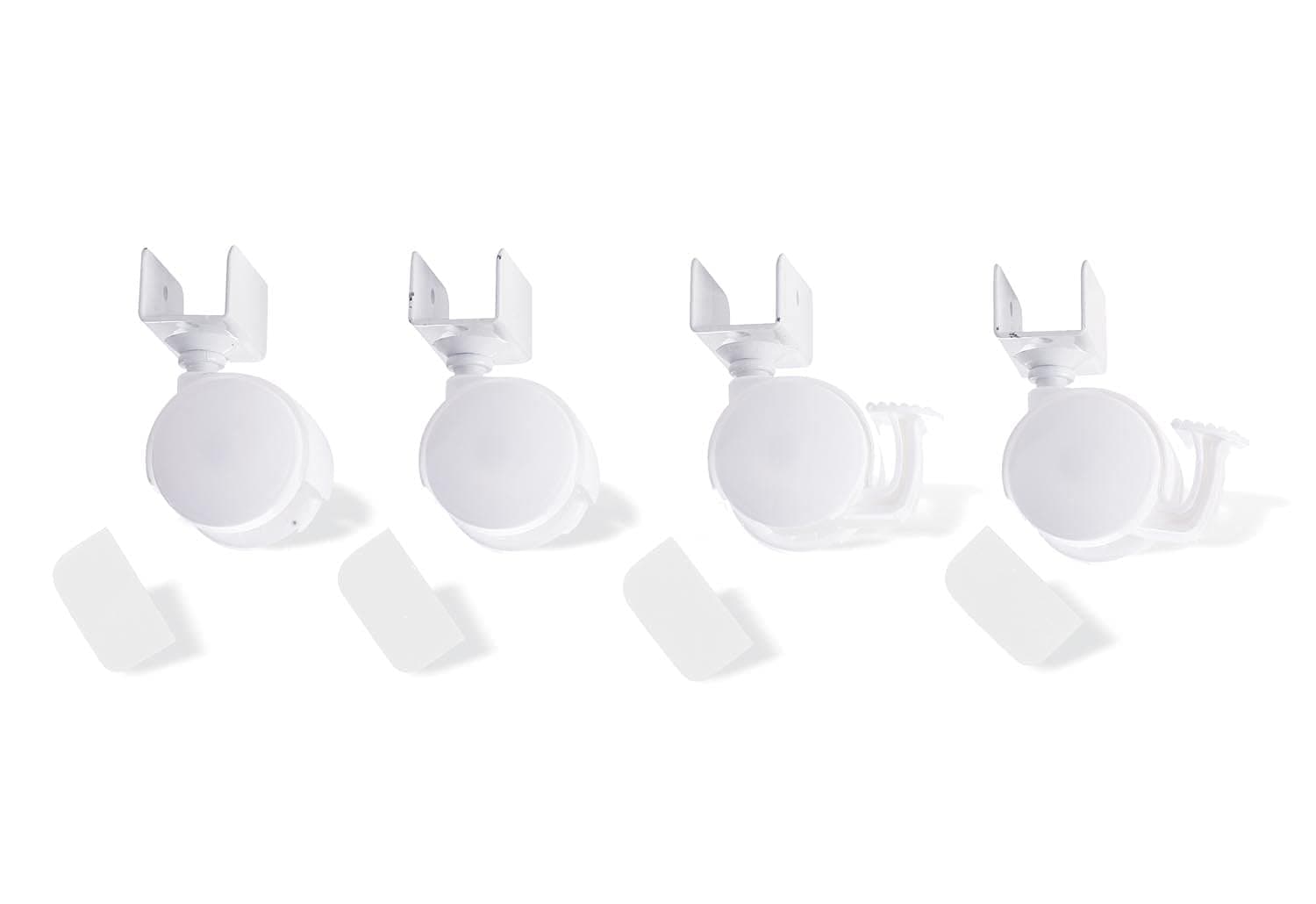 Pinolino Castor Set with U-Shaped Adapter (White, (4-Piece)