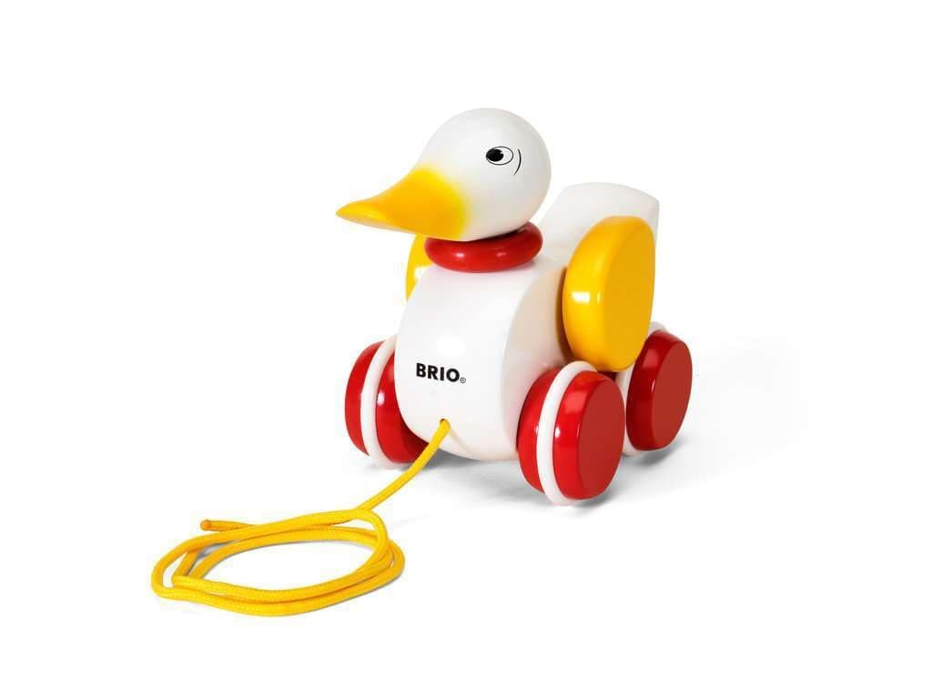 BRIO 30323 Infant and Toddler Pull-Along Duck, White
