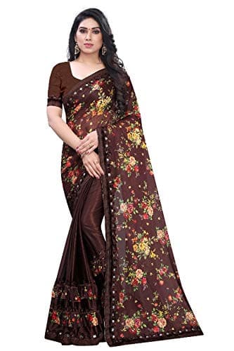 Women's Jacquard Saree with Unstitched Blouse Piece