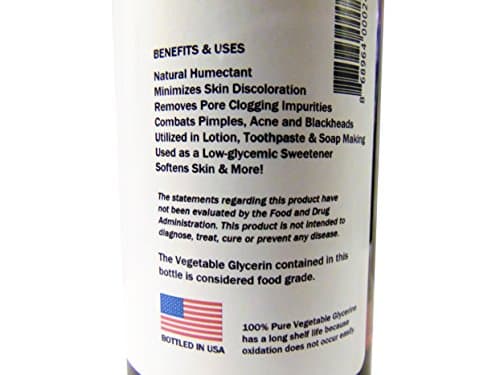 Vegetable Glycerin Multi-Purpose | Use as a skin moisturizer, cleanser or for all your DIY cosmetic creations 4 fl oz.