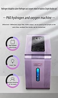 FXNFXLA Hydrogen Inhalation Machine, (1000 H+500 O) 1500ML/MIN, 99.99% High Purity H2 Low Noise SPE PEM Technology, for Home, Travel, Office(Color:Double Suction)