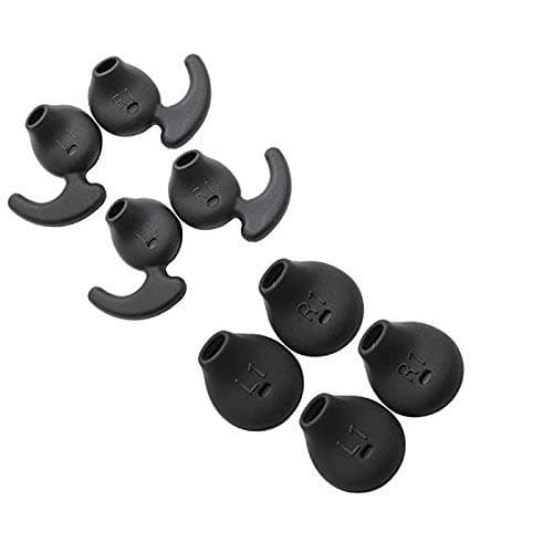 TKM 8 Pcs (4 Pair) S6,S7 Mix for Samsung Level u | Earbuds for Samsung Level U & U2 | Replacement Black Original Earbuds | Pack of 8 (Black)