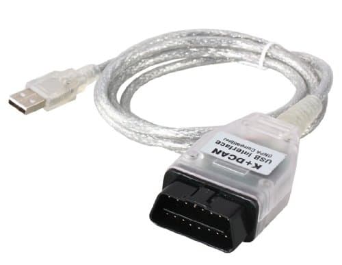 HE SHOPINPA K+CAN K+DCAN Diagnostic Scanner Cable for BMW (Silver)