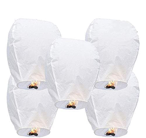 – LABOTA 5 Pack Chinese Sky Lanterns, Eco-Friendly, Floating Lanterns for Outside Flying, Lanterns to Release in Memory, Perfect for Birthdays, Eid, Funerals, and Memorial Days