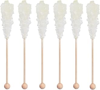 Civilized Coffee Premium Sugar Sticks – Rock Candy Swizzle Stirrers for Coffee, Tea & Cocktails, Individually Wrapped (25 Count)