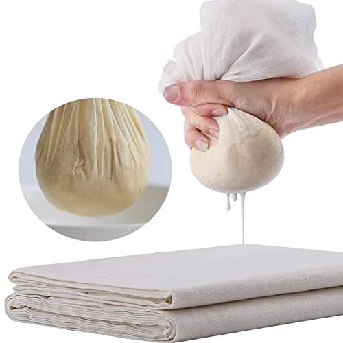 Reusable Muslin Cloth for Straining, Cooking, Baking, Muslin Off White Unbleached Cheese Cloth, Making Paneer, Jalebi, Sprouts, Straining Soups and Sauces, Curds Ultra Fine High Quality Cheesecloth Professional (1M*1.2m) (1)