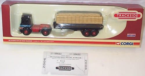 corgi trackside ERF LV platform trailer sack load W H malcolm lorry "00" railway scale limited edition diecast model