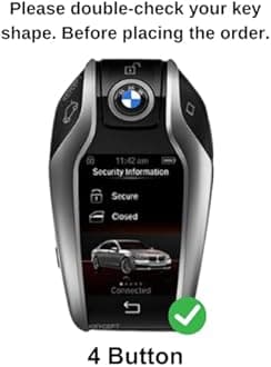 Keycept™ Metal Alloy Key Cover Compatible for X Series Screen Touch Smart Key with Keychain (Long Keychain).