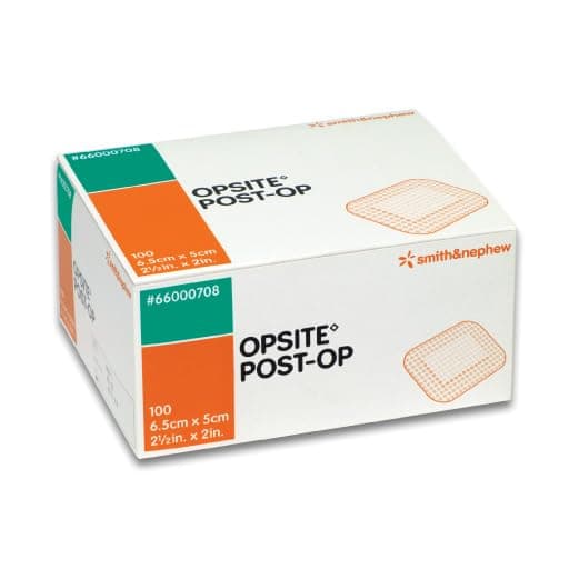 - Opsite Post-Op Waterproof Dressing 6.5cm x 5cm 50/box