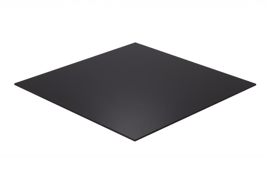 12" x 48" - 3/8" Black Acrylic Plexiglass Sheet, Opaque 0% (2025) + FREE CUT TO SIZE