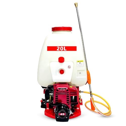 RKC Agriculture Power Sprayer 4 Stroke Engine 20 L Backpack Sprayer (Pack of 1) 35cc Petrol Gardening Use Long Tall Tree
