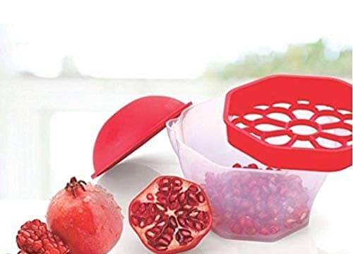 Darkpyro 2 In 1 Plastic Pomegranate Seed Extractor And Orange Juicer-Red