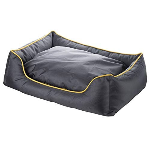 UFbemo Orthopedic Large Dog Bed Lounge Sofa Removable Cover 100% Waterproof | 35.4in x 27.5 in x 10.6 inch | Mango