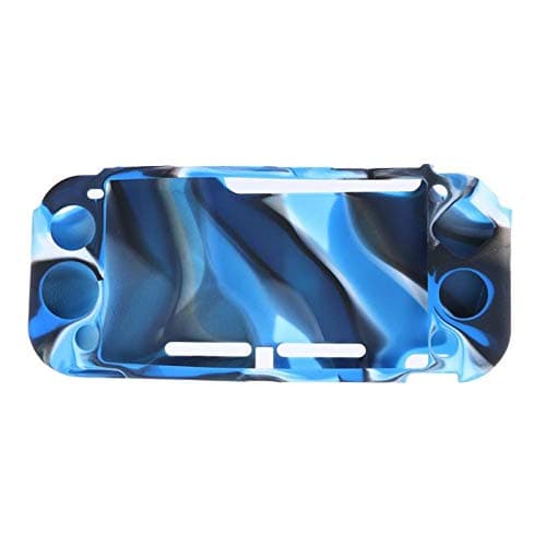 Silicone Gel Rubber Cover Protective Case for Nintendo Switch Lite Console Mini Console Full Protection (Camouflage Blue)