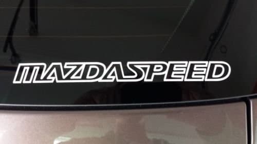 Mazdaspeed Miata Mazda 3 6 Protege RX8 Vinyl Window Decals Stickers Zoom Zoom , Die cut vinyl decal for windows, cars, trucks, tool boxes, laptops, MacBook - virtually any hard, smooth surface