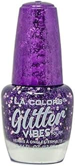 L.A. COLORS Glitter Vibes Polish, Purple-razzi CNL359