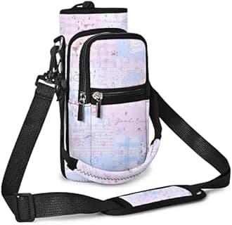 AUPET Water Bottle Carrier, Insulated Neoprene Water Bottle Holder Bag Case Pouch Cover 1000 ml or 750 ml, Adjustable Shoulder Strap, Great for Stainless Steel and Plastic Bottles