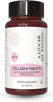 Collagen Supplement Tablets With Hyaluronic & Rosehip Nutraceutical For Skin, Hair & Nails - 60 Tablets, 200 g (Pack of 1)