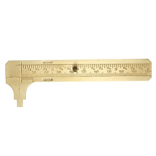 Alcoa Prime Brass Vernier Caliper Double Scale Precise Micrometer Measurement Tool, 100 mm