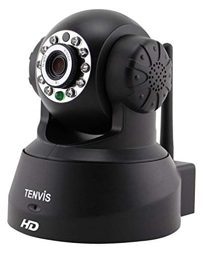 TENVIS JPT3815W-HD Wireless Surveillance IP/Network Security Camera, Baby Monitor, Night Vision, Black