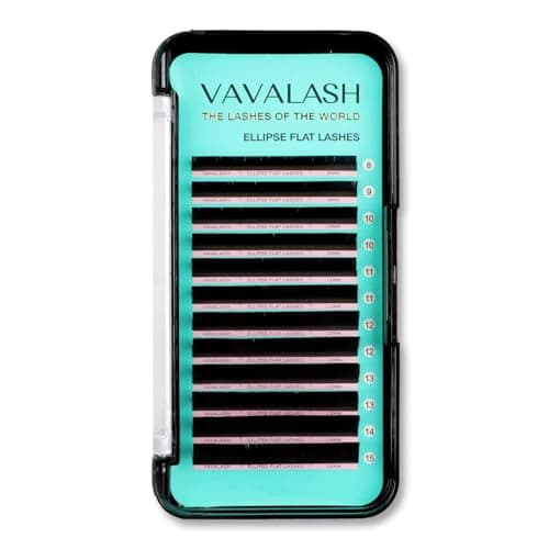 Ellipse Eyelash Extensions 0.2mm C Curl 13mm Flat Eyelash Extension Supplies Light Lashes Matte Individual Eyelashes Salon Use Black Mink False Lashes Mink Lashes Extensions(C-0.2-13mm)