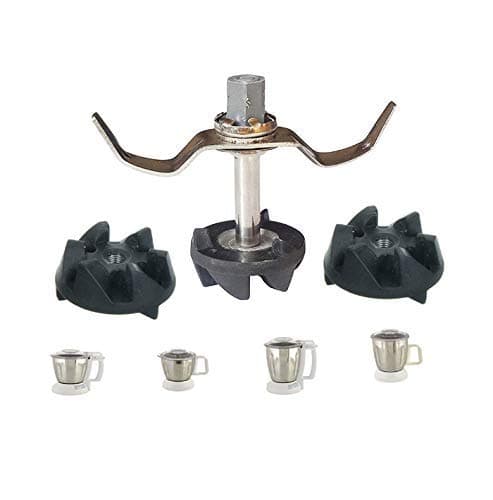 Pmw - Mixer Grinder Stainless Steel Blade Set with Coupler + Extra 2 Jar Coupler - Suitable for PANA Sonic