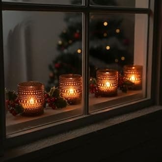 48pcs Amber Votive Candle Holders Votive Candles for Table, 2x2.5in Vintage Glass Small Tea Light Candles Holders for Candle Making Holder, Tealight Candle Holder for Wedding Centerpieces