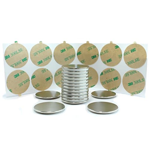 12-Pack Premium Disc Magnets, Super Strong, for Fridge, Refrigerator, Scientific, Crafts, DIY, Hobby, Office, Household, School. Permanent Rare Earth Neodymium Grade N52, Triple Coated,(32mm x 1.5mm)