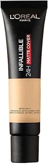 L’Oréal Paris Liquid Foundation, Waterproof, Sweatproof and Heatproof, Oil-Control, Infallible 24H Matte Cover, 140 Golden Beige, 35 ml