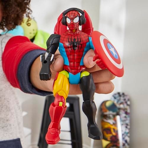 Spider-Man Marvel MixMashers Custom Mix-and-Match Action Figure & Accessories, 5-Inch-Scale Super Hero Toys for Kids Ages 4+