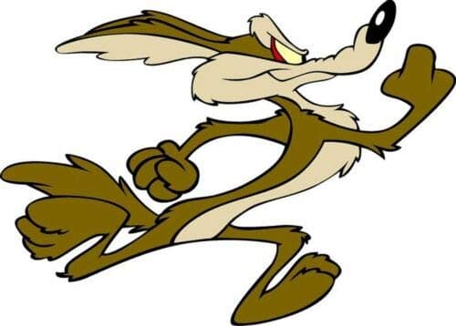 Wile E Coyote Running Right - Sticker Graphic - Auto, Wall, Laptop, Cell, Truck Sticker for Windows, Cars, Trucks