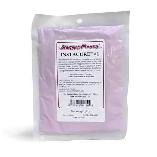 Insta Cure #1, 4 Oz Pink Curing Salt, Prague Powder, Quick Cure For Meat, Sausage, Ham, Bacon, Made In USA - The Sausage Maker®