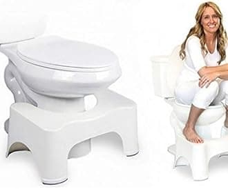 Credly Made in India Tool for Western Toilet Portable Comfortable Sturdy Foot Step for Potty Training Kids Adults 50x28.5x19.5CM White,Plastic