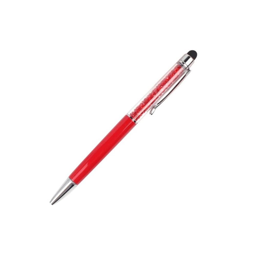 Crystal Light Red Ball Point Gift Pen Made With Real Crystal Elements & Stylus UK Seller