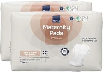 Premium Maternity Pads for Women Super Absorption, Soft Disposable Pads, Breathable and Skin Friendly for After-Delivery Incontinence, Postpartum Essentials, Maternity Pads After Birth, 30 Count