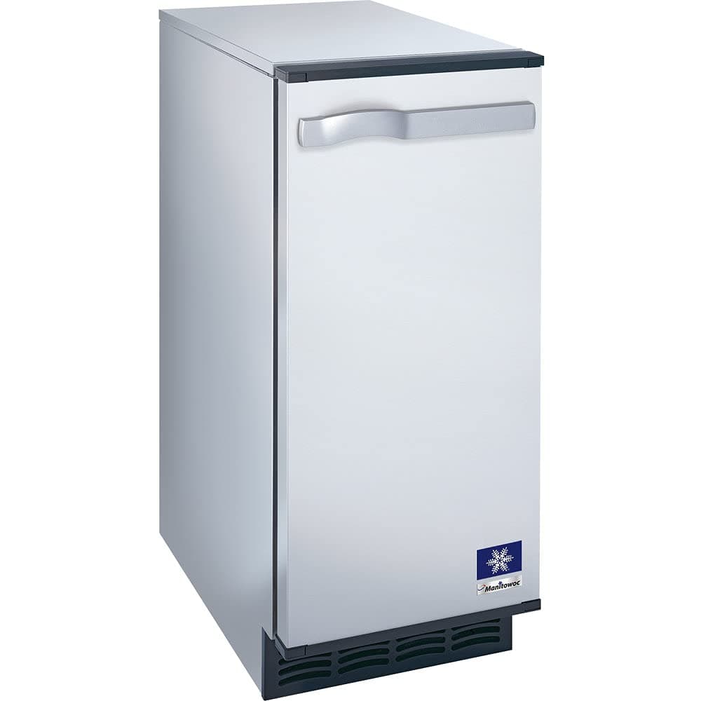 Manitowoc SM-50A 14 3/4" Air Cooled Undercounter Octagonal Cube Ice Machine with 25 lb. Bin - 53 lb. with Pump