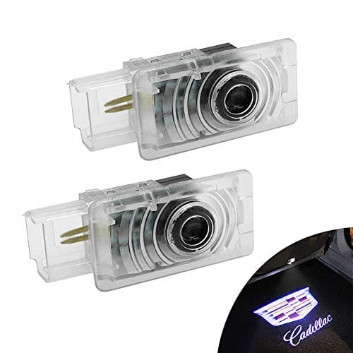 Meng Anna 2 Pcs Car Door LED Logo Light Laser Projector Lights Ghost Shadow Welcome Lamp Easy Installationfor for Cadillac SRX XTS ATS Accessories