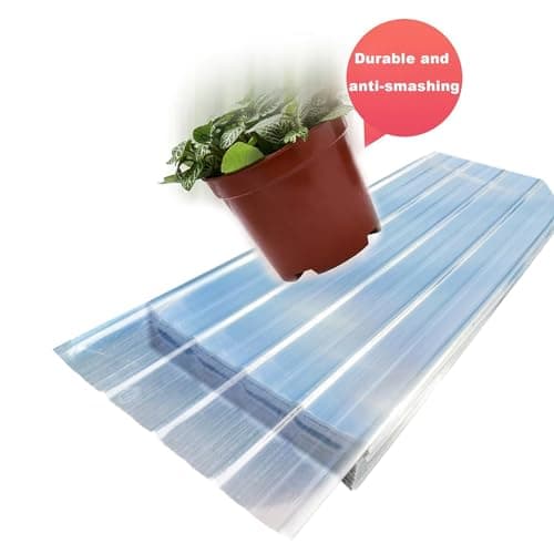 Blue Polycarbonate Roofing Sheet 70% Shading Rate,2mm 5pcs DIY Replacement Roofing Sheet, Insulating Roofing Cladding Panel,Anti-UV Transparent Rainproof Board, Easy to Cut(35 * 55in)