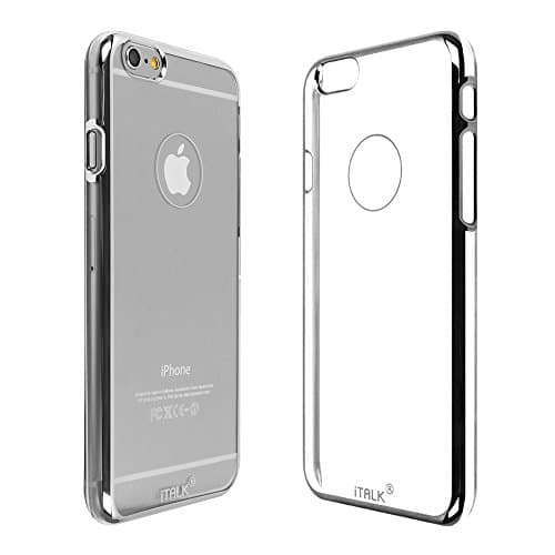 Impsl iPhone6 Case, Italk [Slim Fit] Metal Clear [Shining Edge] For iPhone 6 [ 4.7-Inch] Clear-Silver